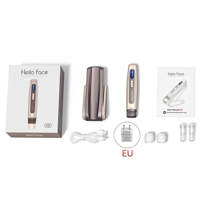 Caneta Derma Pen Original Profissional Hello Face H5 2 em 1 EMS com microagulhamento automático e comprimento de agulha de 0,25 mm
