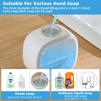 Novo dispensador de sabão automático montado na parede espuma inteligente máquina lavar as mãos 500ml líquido recarregável sensor indução do banheiro