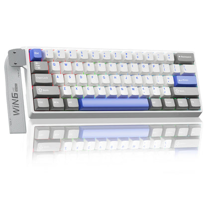 Teclado Mecânico Gamer AULA WIN60 HE Pro MAX com Fio, Switches Magnéticos Hall Effect, RT Ajustável, Hot-Swap, 8000Hz para Esports