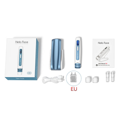 Caneta Derma Pen Original Profissional Hello Face H5 2 em 1 EMS com microagulhamento automático e comprimento de agulha de 0,25 mm