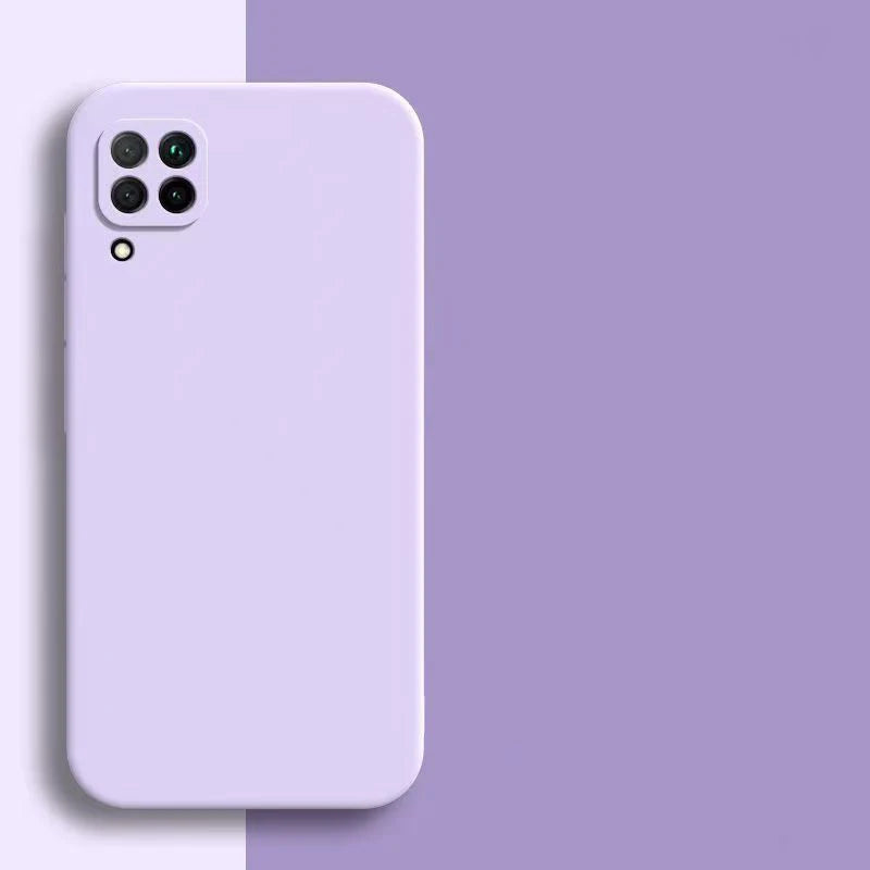 Capa de silicone quadrada luxuosa para celular huawei p40 lite, capa macia à prova de choque para huawei nova 7i nova 6 se