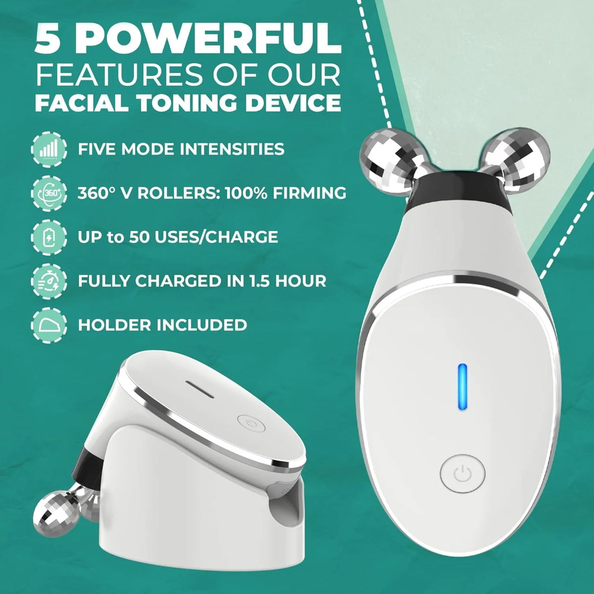 Dispositivo facial de microcorrente Rolo facial de microcorrente - Dispositivo de microcorrente facial Dispositivos faciais de microcorrente anti-envelhecimento