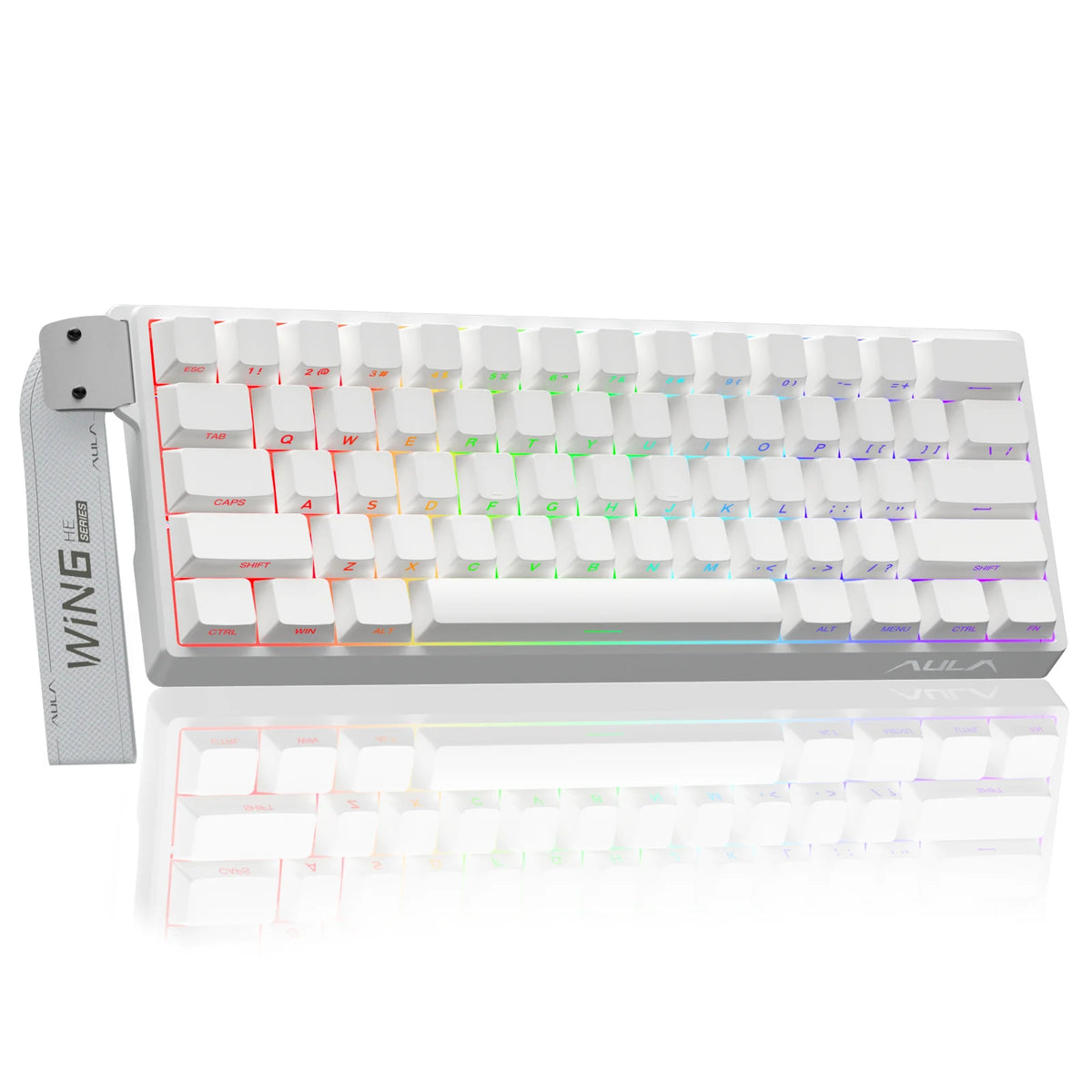 Teclado Mecânico Gamer AULA WIN60 HE Pro MAX com Fio, Switches Magnéticos Hall Effect, RT Ajustável, Hot-Swap, 8000Hz para Esports