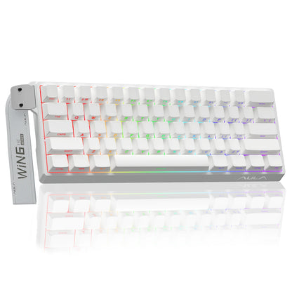 Teclado Mecânico Gamer AULA WIN60 HE Pro MAX com Fio, Switches Magnéticos Hall Effect, RT Ajustável, Hot-Swap, 8000Hz para Esports
