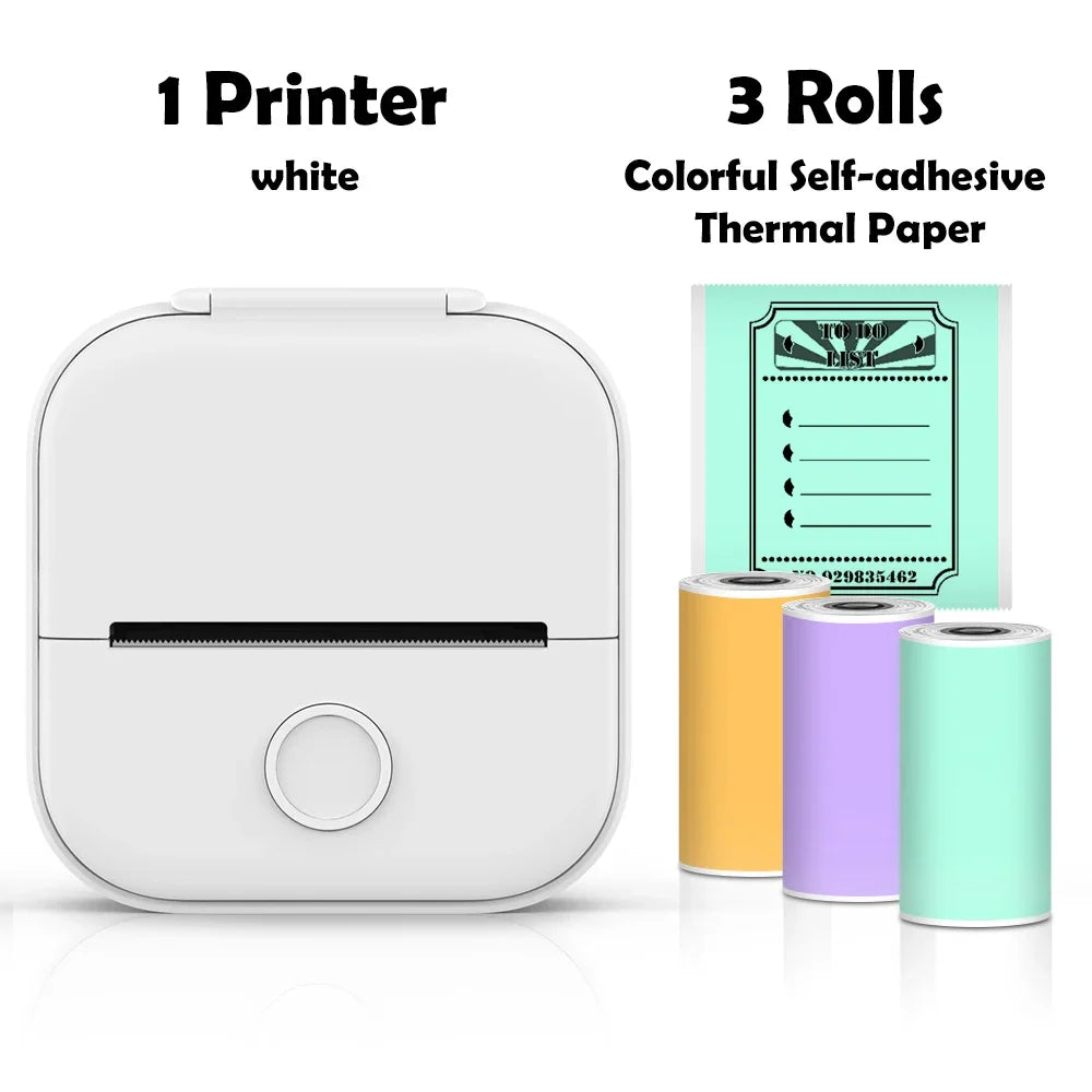 Phomemo T02 mini wireless thermal printer mini pocket printer, sticker printer for DIY, journal, student birthday gift