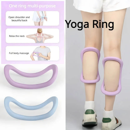 1Pc Yoga Pilates Ring After Massage Calf Elastic Neck Yoga Ring Suitable For All Ages TPE Soft Yoga Circle Fitness Equipment