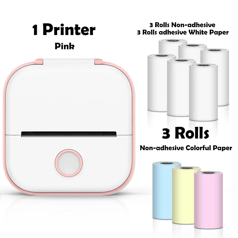 Phomemo T02 mini wireless thermal printer mini pocket printer, sticker printer for DIY, journal, student birthday gift