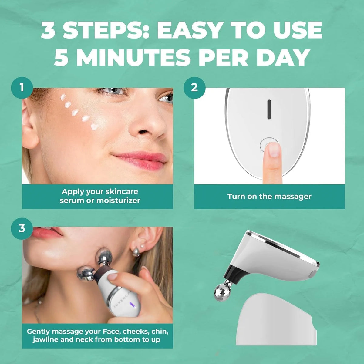 Dispositivo facial de microcorrente Rolo facial de microcorrente - Dispositivo de microcorrente facial Dispositivos faciais de microcorrente anti-envelhecimento