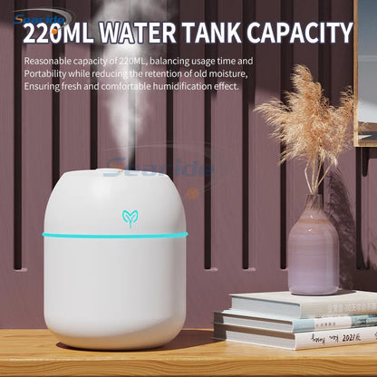200ml mini umidificador de ar portátil usb aroma difusor de óleo essencial purificador do carro névoa criador lâmpada led iluminação para casa quarto