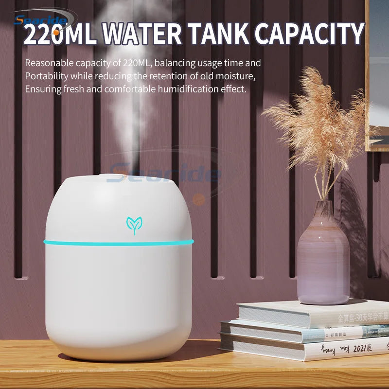 200ml mini umidificador de ar portátil usb aroma difusor de óleo essencial purificador do carro névoa criador lâmpada led iluminação para casa quarto