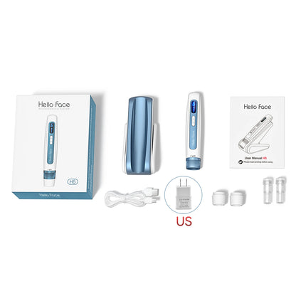 Caneta Derma Pen Original Profissional Hello Face H5 2 em 1 EMS com microagulhamento automático e comprimento de agulha de 0,25 mm