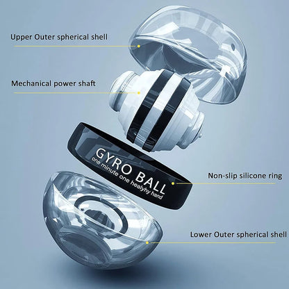Bola Giroscópica de Pulso com Início Automático, Dispositivo de Exercício para Braços, Fortalecedor de Força, Monitor de Fitness