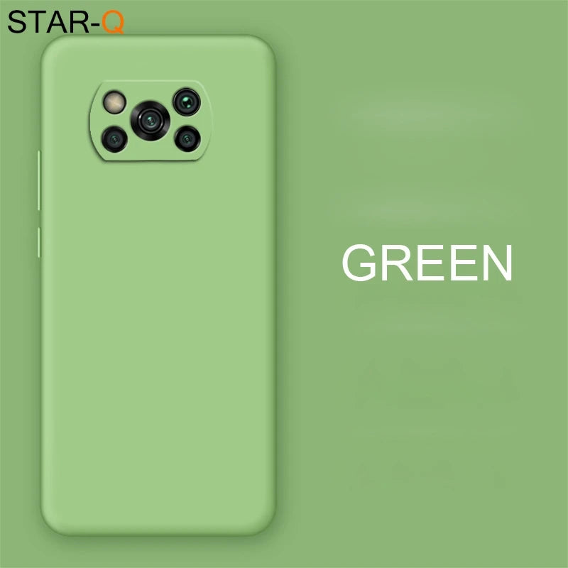 Nova capa completa de silicone líquido para xiaomi poco x3 nfc m2 f2 pro x2 global original macio capas protetoras traseiras