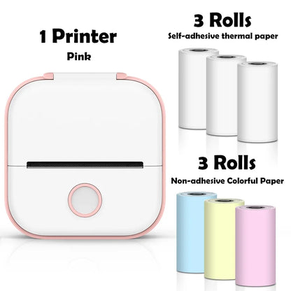 Phomemo T02 mini wireless thermal printer mini pocket printer, sticker printer for DIY, journal, student birthday gift