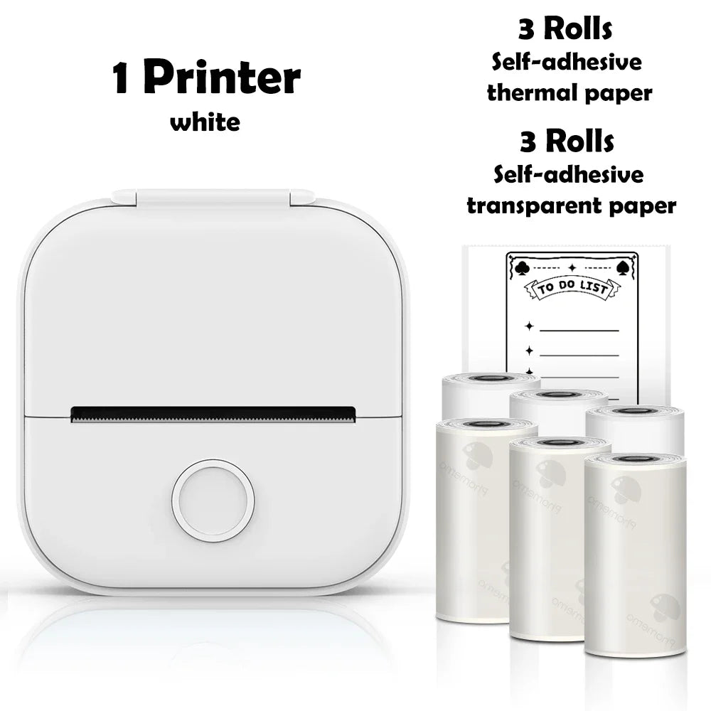 Phomemo T02 mini wireless thermal printer mini pocket printer, sticker printer for DIY, journal, student birthday gift
