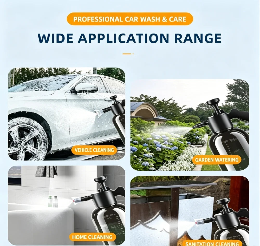 1 Pulverizador Pneumático de Espuma Portátil para Lavagem de Carros, Limpeza de Jardins, Janelas de Carros e Pisos, Ferramentas de Limpeza Doméstica
