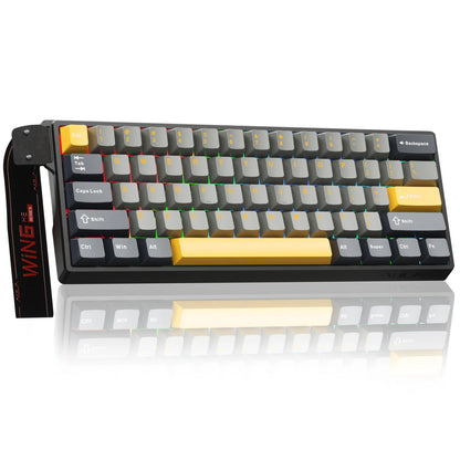 Teclado Mecânico Gamer AULA WIN60 HE Pro MAX com Fio, Switches Magnéticos Hall Effect, RT Ajustável, Hot-Swap, 8000Hz para Esports