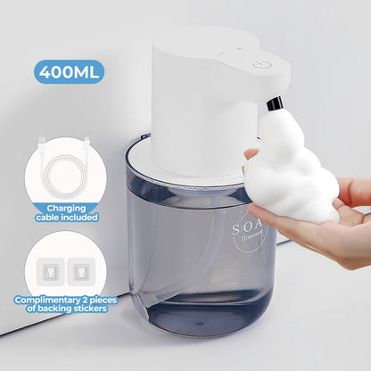 Novo dispensador de sabão automático montado na parede espuma inteligente máquina lavar as mãos 500ml líquido recarregável sensor indução do banheiro