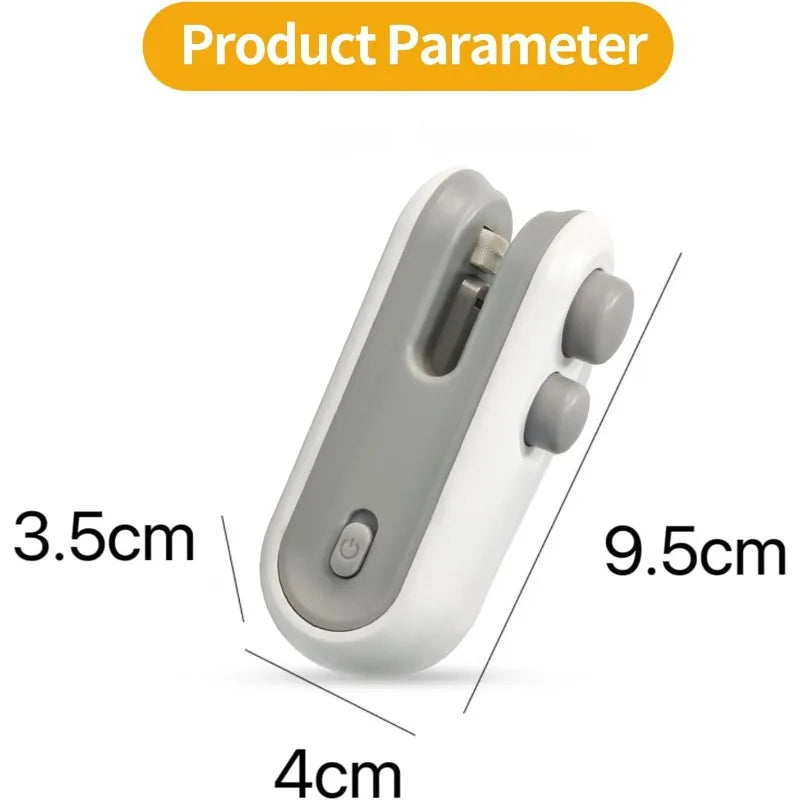 Selador Térmico Portátil Mini USB Recarregável – Selador de Sacos para Armazenamento de Alimentos Plásticos e Sacos com Fecho para Lanches