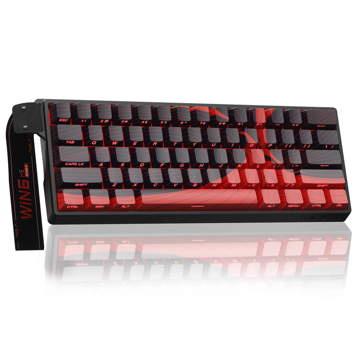 Teclado Mecânico Gamer AULA WIN60 HE Pro MAX com Fio, Switches Magnéticos Hall Effect, RT Ajustável, Hot-Swap, 8000Hz para Esports