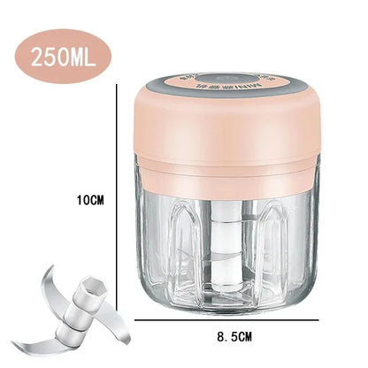 100ml/250ml picador de carne elétrico alho chopper girar imprensa alho triturador vegetal cebola cortador cozinha cozinhar acessórios