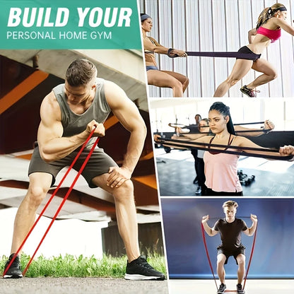 Resistance Bands Set Pull Straps Assistive Pull-Up Bands Exercise Straps Leg Exercise Bands for Gym Fitness Home Workout Equipme