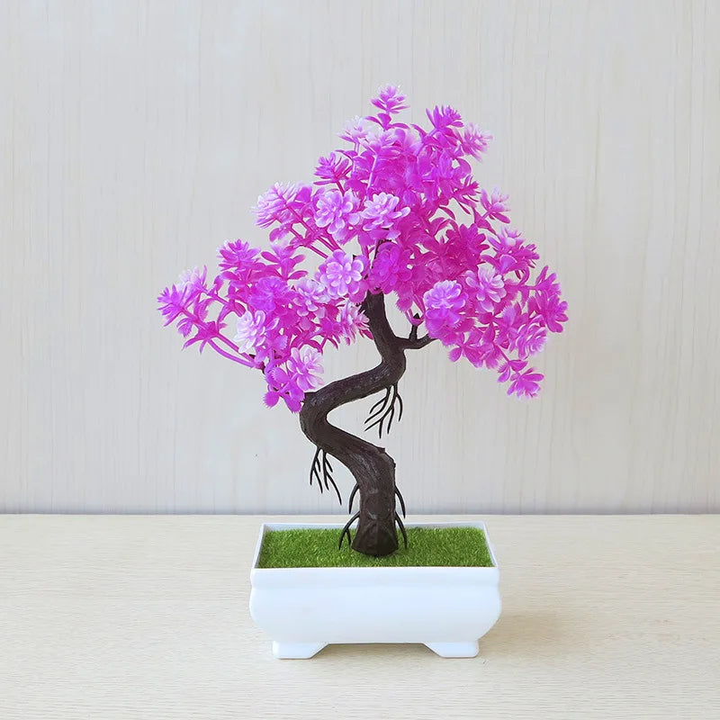 Fake Plant Potted Artificial Plants Decoration Potted Bonsai Small Tree Pot zen Garden Ornaments Table Home Room Decoration