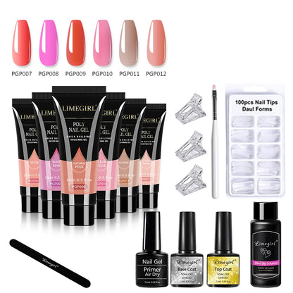 15ml kit de gel de unhas para extensão rápida arte do prego gel de polímero ferramentas de unhas extensão de dedo solução acrílica gel polonês kit de arte do prego