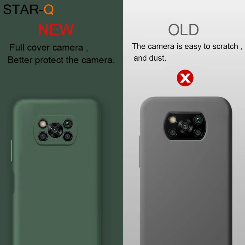 Nova capa completa de silicone líquido para xiaomi poco x3 nfc m2 f2 pro x2 global original macio capas protetoras traseiras