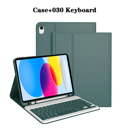 Capa de teclado para iPad (A16) 11a/10a geração, teclado sem fio removível, capa de teclado folio com suporte para lápis