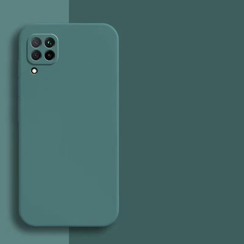Capa de silicone quadrada luxuosa para celular huawei p40 lite, capa macia à prova de choque para huawei nova 7i nova 6 se