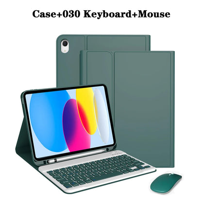 Capa de teclado para iPad (A16) 11a/10a geração, teclado sem fio removível, capa de teclado folio com suporte para lápis