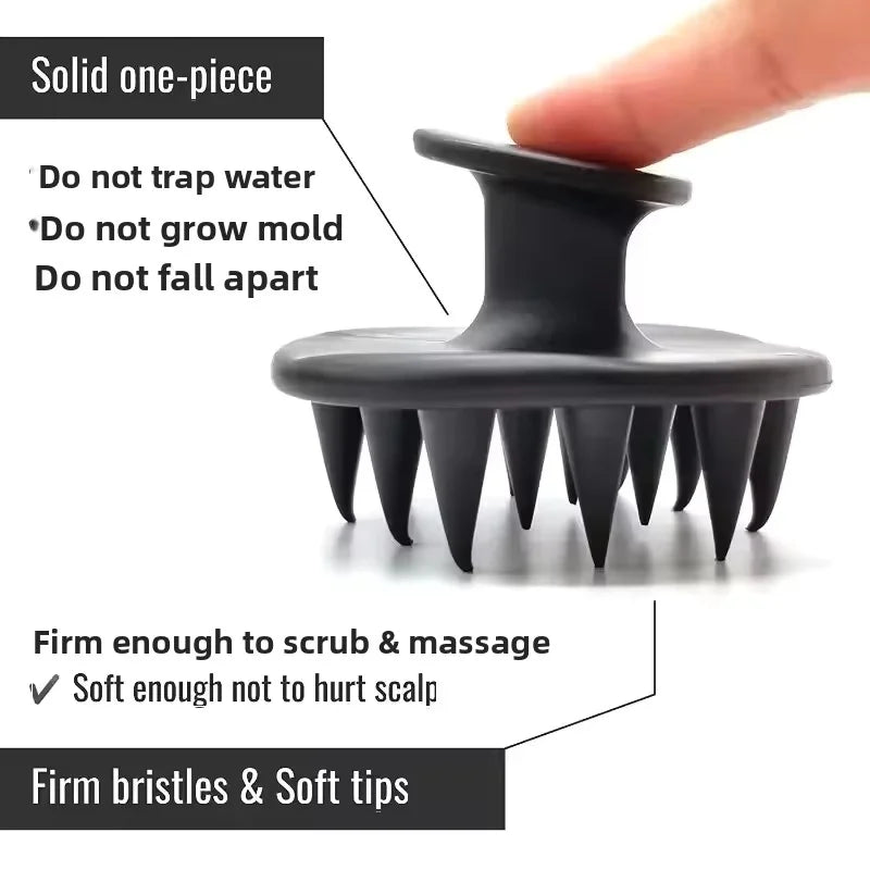 Conjunto de 3 Peças para Aplicação de Óleo Capilar: Frasco de Sérum para Crescimento de Cabelo, Escova de Shampoo e Pente Massageador de Couro Cabeludo – Ferramentas para Cuidado Capilar