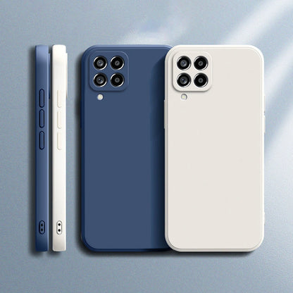 Funda capa de telefone original para samsung a12 m12 a22 m22 a32 a42 a52 a72 5g capa protetora de câmera de silicone fosco