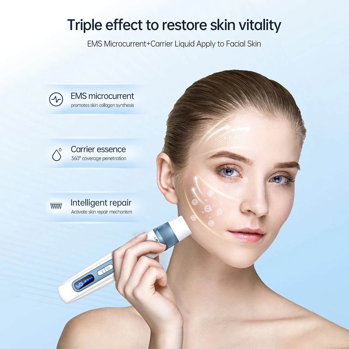 Caneta Derma Pen Original Profissional Hello Face H5 2 em 1 EMS com microagulhamento automático e comprimento de agulha de 0,25 mm