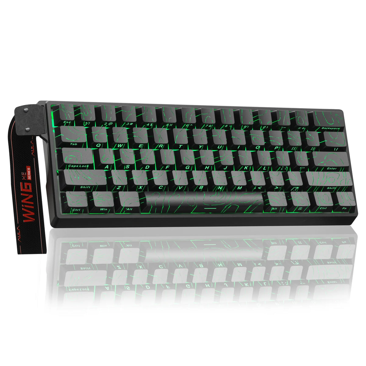 Teclado Mecânico Gamer AULA WIN60 HE Pro MAX com Fio, Switches Magnéticos Hall Effect, RT Ajustável, Hot-Swap, 8000Hz para Esports