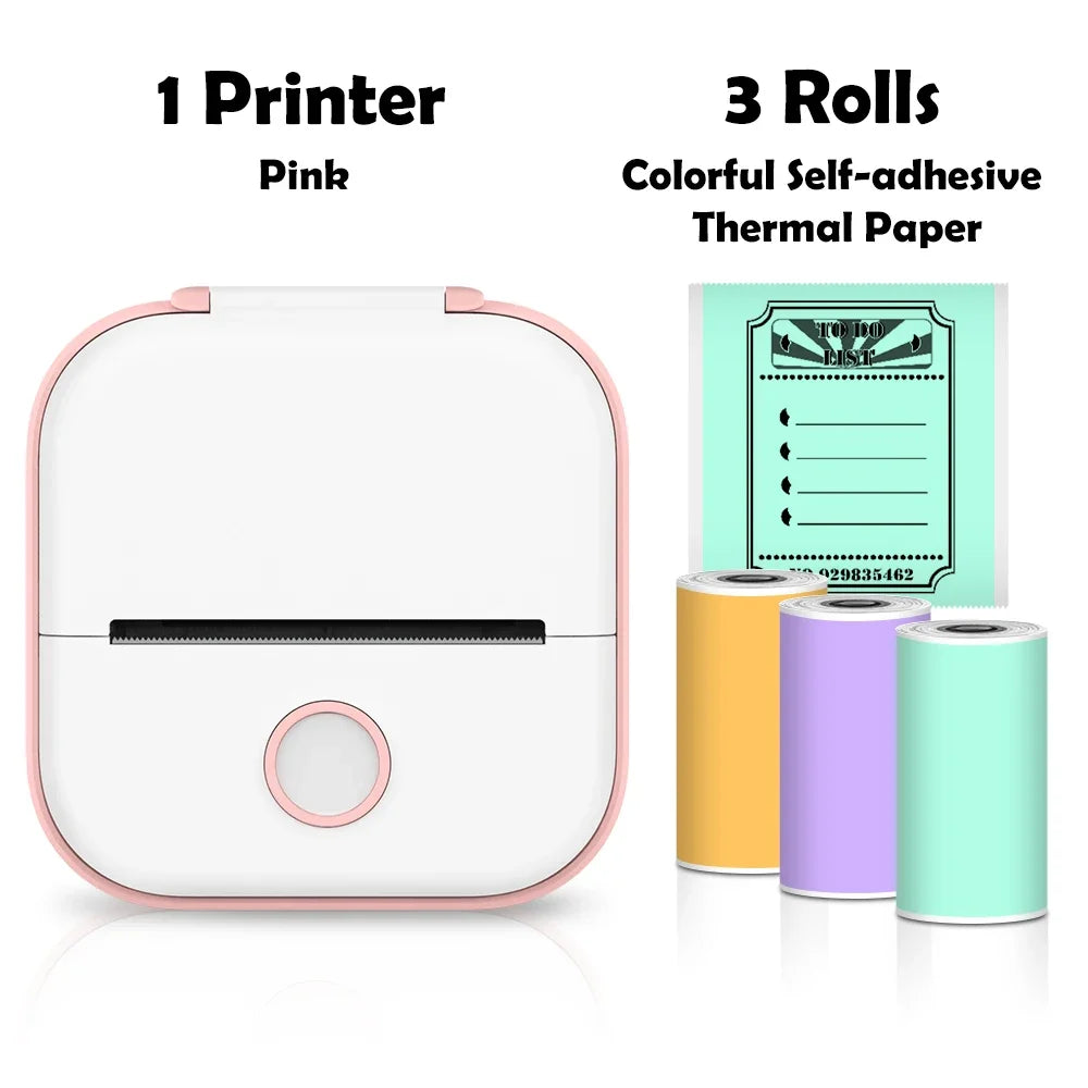 Phomemo T02 mini wireless thermal printer mini pocket printer, sticker printer for DIY, journal, student birthday gift